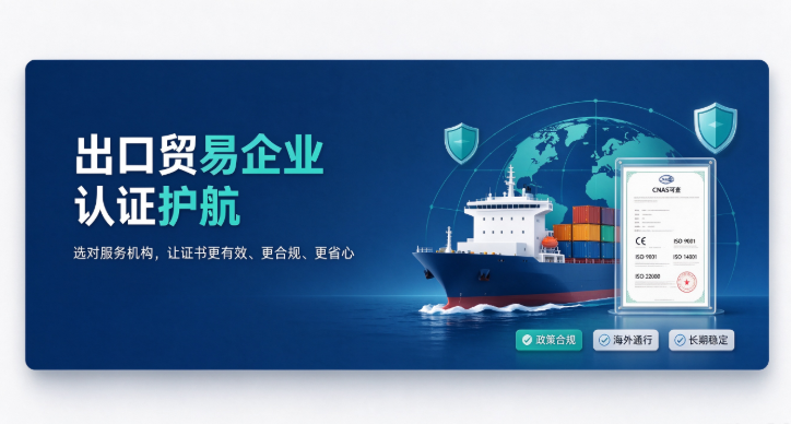 出口贸易企业认证“护航”必备：如何选择最靠谱的认证服务机构？