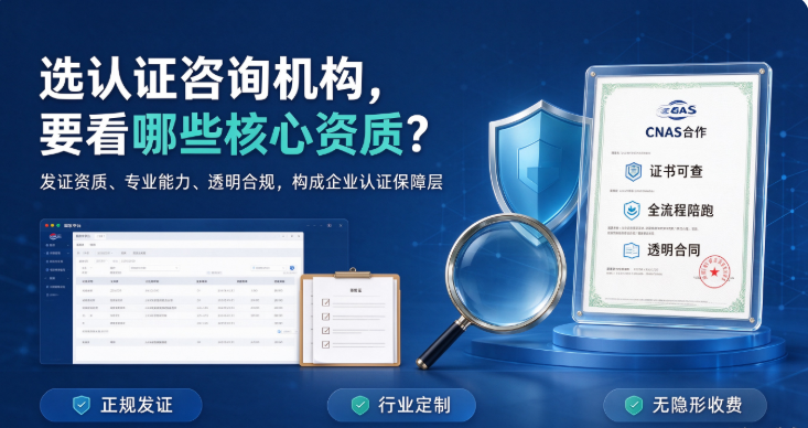 选认证咨询机构要看哪些核心资质？企业认证“保障层”不能忽视！